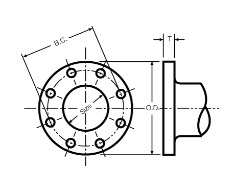 2 1 4 4 1A Flanged Standard Dimensions Print