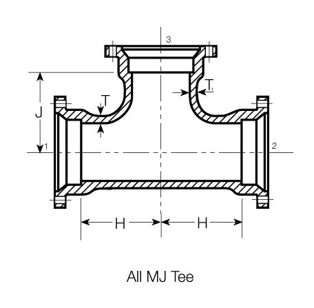 Mechanical Tee x 1-1/2 Branch Size Ductile Iron Mechanical Tee x 1-1/2 Branch Size 2 ID Dixon MT20150 2 Nominal 2 ID 