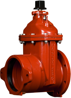 4"-12" Resilient Wedge NRS Gate Valves with Flanged x Push-On Joint Ends