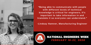 Lindsay Hamner, National Engineers Week 2020
