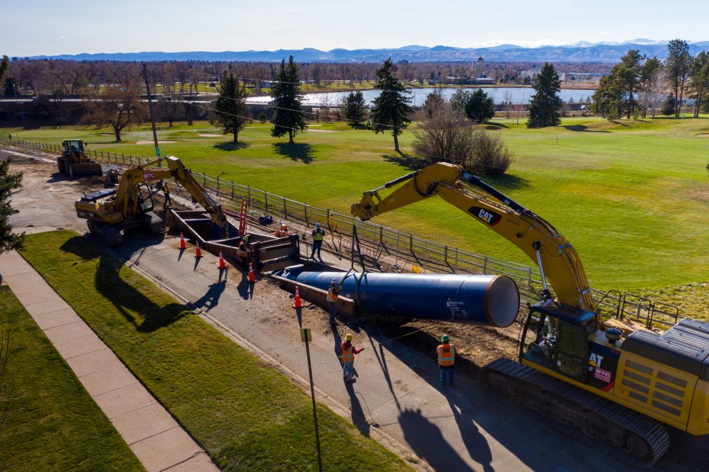 Denver Water’s Conduit 94 Project involved the installation of 2,200 feet of 66-inch AMERICAN SpiralWeld Pipe. The contractor was BT Construction Inc. Installation was completed in early 2021.